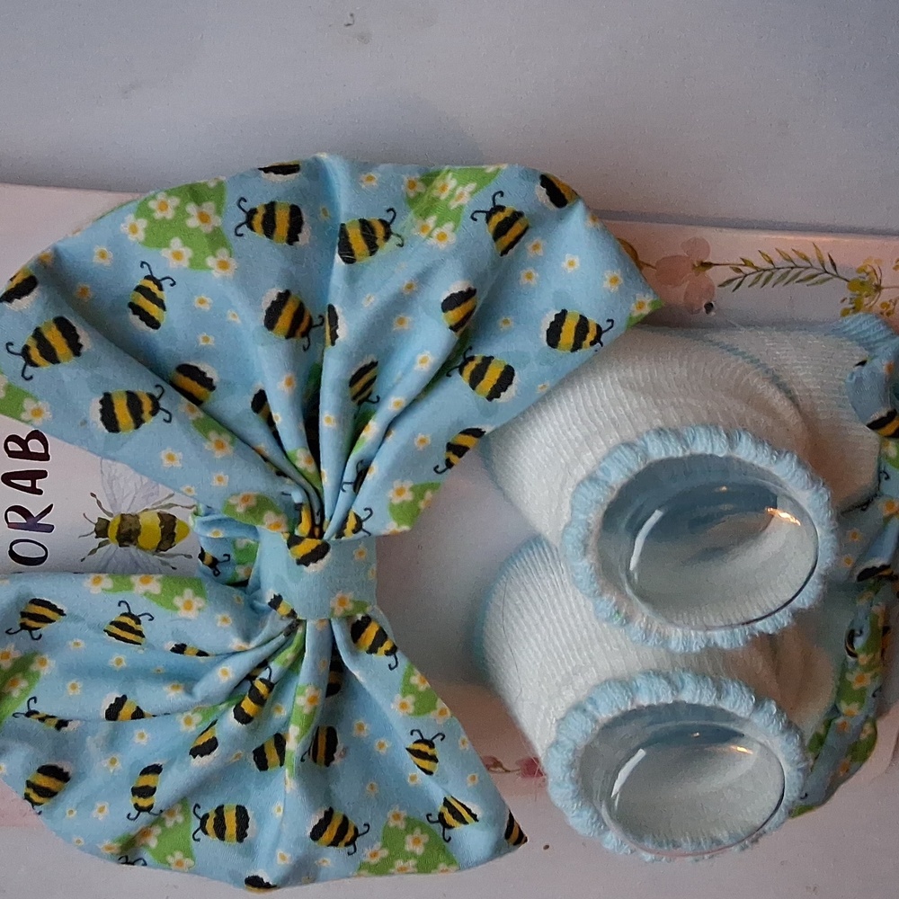 Bees Baby Socks And Hair Bow